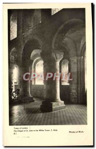 Old Postcard London Tower of London The chapel of St John in the white Tower ...