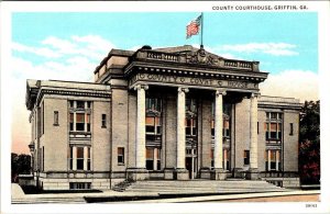 Griffin, GA Georgia  SPALDING COUNTY COURTHOUSE Court House ca1930's Postcard