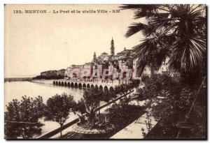 Menton - The Port and the Old Town - Old Postcard