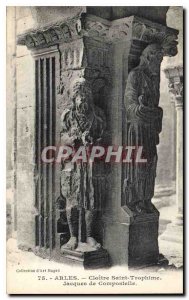 Postcard Old Cloitre Saint Trophime Arles Jacques de Compostela