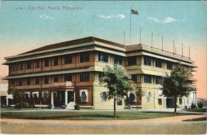 PC PHILIPPINES, CITY HALL, MANILA, Vintage Postcard (b42969)