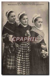 Old Postcard Folklore Young Roscovites We s & # 39ail