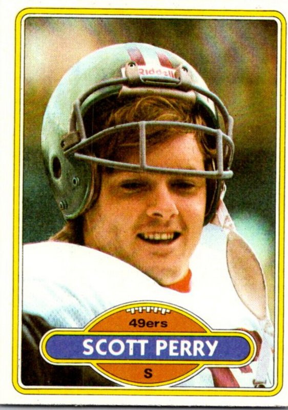 1980 Topps Football Card Scott Perry S San Franccisco 49ers sun0476