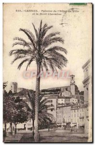 Cannes Old Postcard Palm of & # City 39hotel and Mount Knight