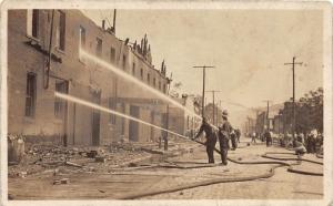 E78/ East Liverpool Ohio RPPC Postcard c1918 Milliron Flats Fire Disaster