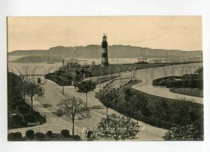 491684 UK Plymouth Lighthouse from Citadel Vintage postcard