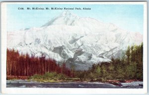 c1920s 130mi NW Anchorage, AK Mt McKinley National Park Now Denali Linen PC A245