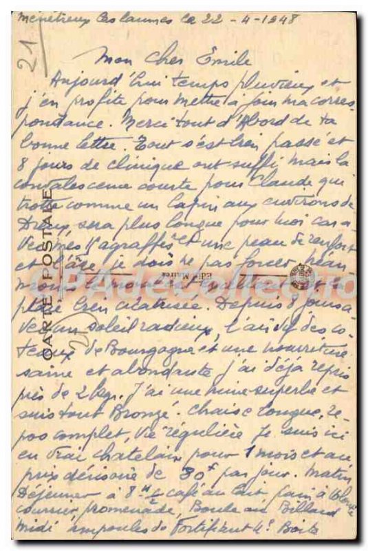 Postcard Old Church FLAVIGNY