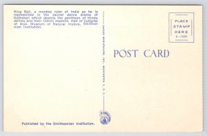 Washington DC~King Bali Statue In Smithsonian Institute~Vintage Postcard