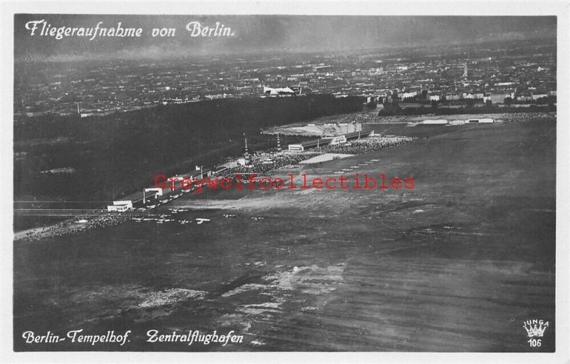 Germany, Berlin Tempelhof Central Airport, RPPC