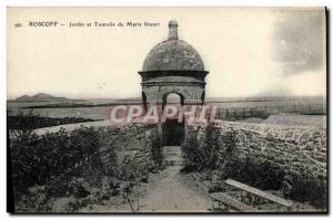 Old Postcard Roscoff Garden Turret Mary