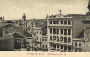 PC CPA BRAZIL, RECIFE, RUA DUQUE DE CAIXIAS, VINTAGE POSTCARD (b8172)