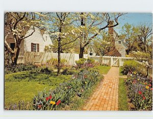 Postcard Taliaferro Cole Garden Williamsburg Virginia USA