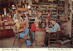 General Store - Checker Game KNOTT'S BERRY FARM Cowboys 1965 Vintage Postcard