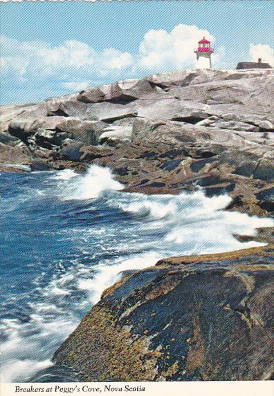 Lightouse and Breakers At Peggy's Cove Nova Scotia Canada