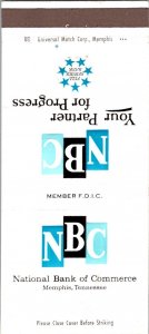 Vintage Matchbook Cover National Bank of Commerce Memphis, Tennessee MB95