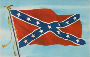 Confederate Battle Flag, Civil War Centennial, 1961, CSA with Eagle, Chrome