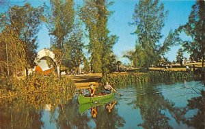 PHOENIX, Arizona AZ   ENCANTO PARK  Girls Boating On Lake  VINTAGE  Postcard