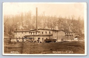 J87/ Salineville Ohio RPPC Postcard c1910 Columbiana Pottery Factory 1302