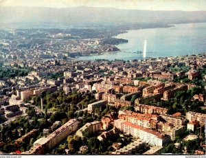 Switzerland Geneva Aerial View et le Quartier de Champel