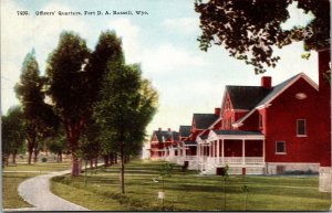 Vtg 1910s Officers Quarters Fort D.A. Russell Cheyenne Wyoming WY Postcard