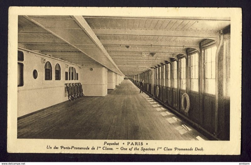 Le Paquebot - PARIS Transatlantic SS Steamship Class Promenade Deck