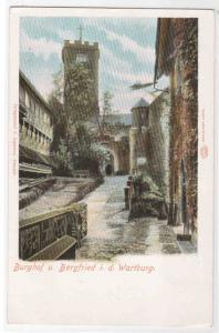 Burghof Bergfried Wartburg Eisenach Thuringia Germany 1905c postcard