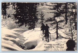 1910 Ellenville New York NY Vintage Postcard Nevele Country Club Snow Winter