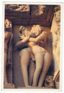 India 2010 Unused Postcard Khajuraho Temple Erotic Sculptures