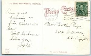 HINSDALE, Illinois  IL    SOUTH SIDE SCHOOL   1908   Postcard