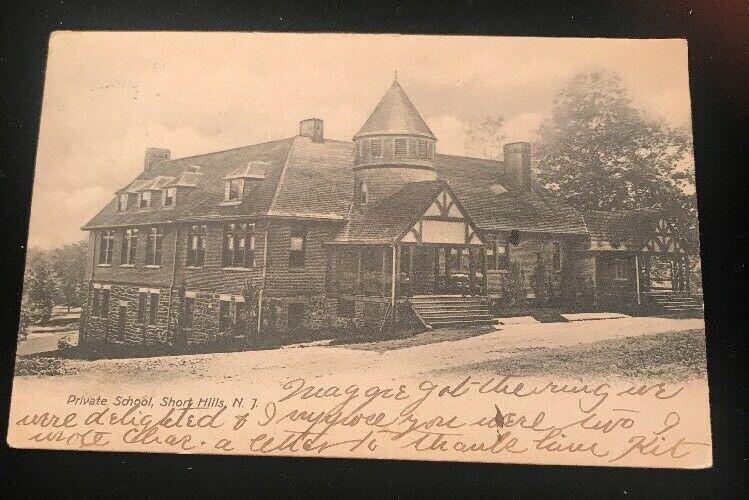 1907 Short Hills , NJ Postcard , Private School Undivided Back