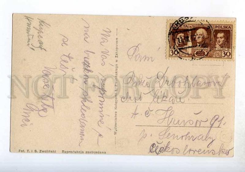 247901 POLAND ZAKOPANE photo Zwolinski 1932 year stamp RPPC