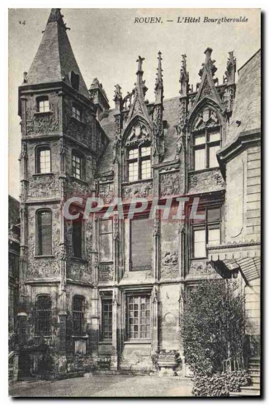 Old Postcard Rouen Hotel Bourgtheroulde