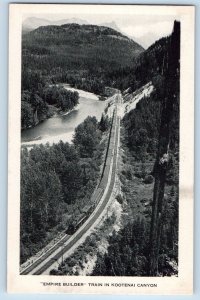 Montana MT Postcard Empire Builder Train Kootenai Canyon Northern Railway c1940