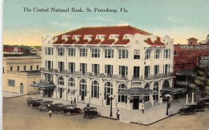 The Central National Bank St Petersburg Florida 1910c postcard