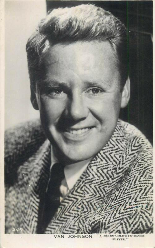 Van Johnson cinema star actor photo postcard