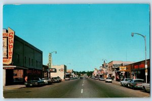 Walker Minnesota MN Postcard Main Street Shores Leech Lake c1968 Vintage Antique