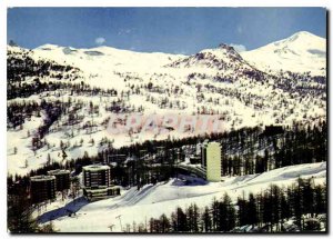 Modern Postcard The Vars les Claux resort Slopes of Peynier and Paneyron