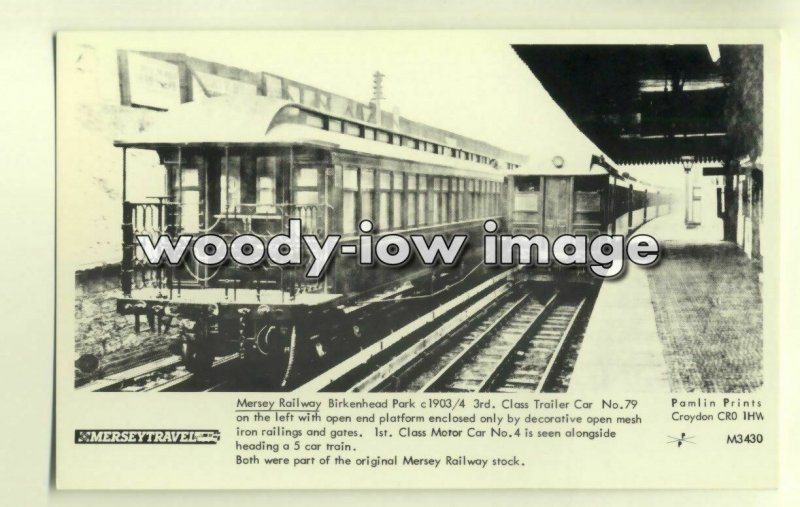 pp1846 - Mersey Railway Trains at Birkenhead Park Station - Pamlin postcard