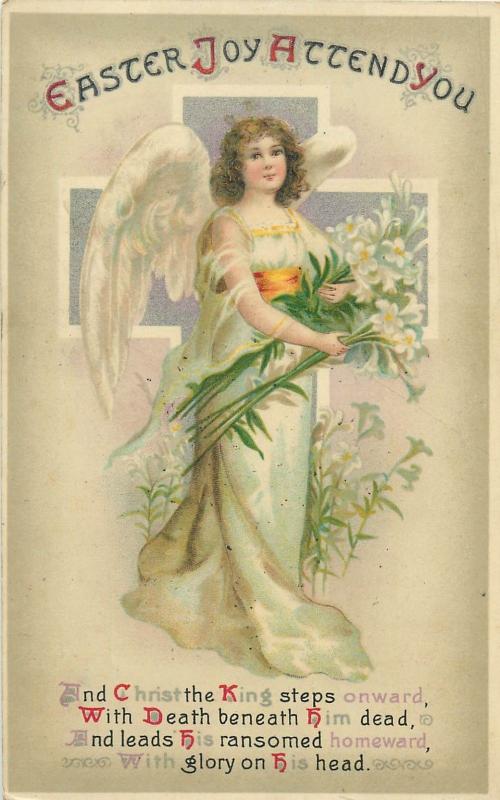 Easter joy angel fantasy postcard