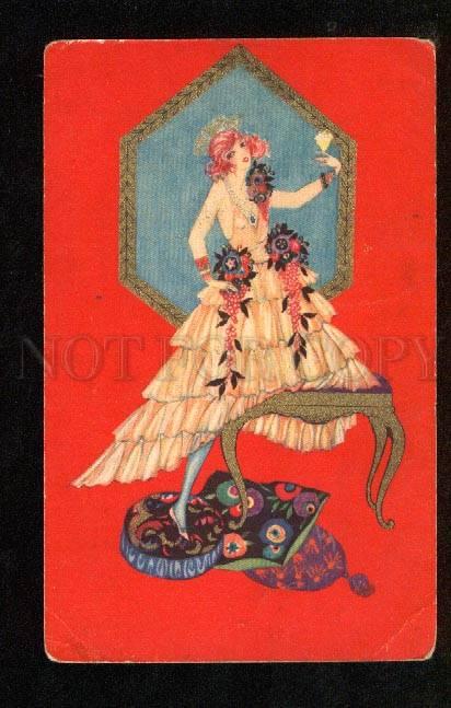 3049720 Lady ART NOUVEAU vintage Moderner Kunst unsign CHIOSTRI