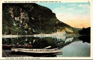 Pennsylvania Delaware Water Gap The Indian Profile On Mount Tammany 1928