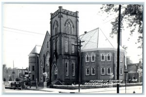 Centerville Iowa IA RPPC Photo Postcard Methodist Church c1950's Posted