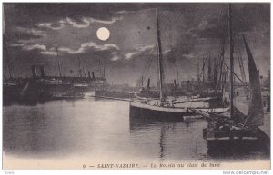 Sailing Boats, Le Bassin Au Clair De Lune, Saint-Nazaire (Loire-Atlantique), ...