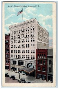 c1920 Keith's Theater Building Classic Cars Entrance Syracuse New York Postcard