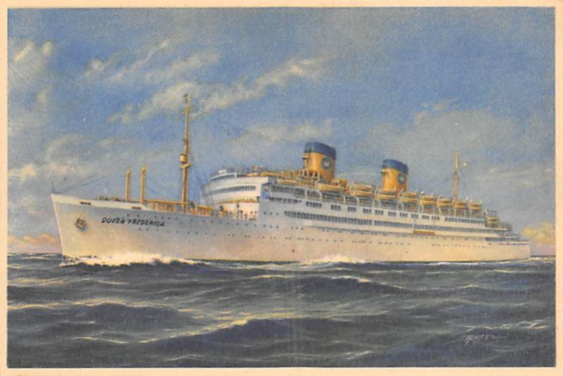 S.S. Queen Frederica S.S. Queen Frederica, National Hellenic American Line Vi...