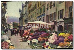 Old Postcard Cote d & # 39Azur Nice's flower market