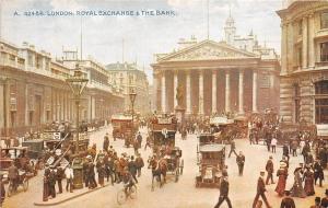 B39655 London Royal Exchange and the Bank uk