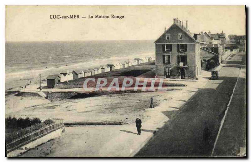 Old Postcard Luc Sur Mer La Maison Rouge