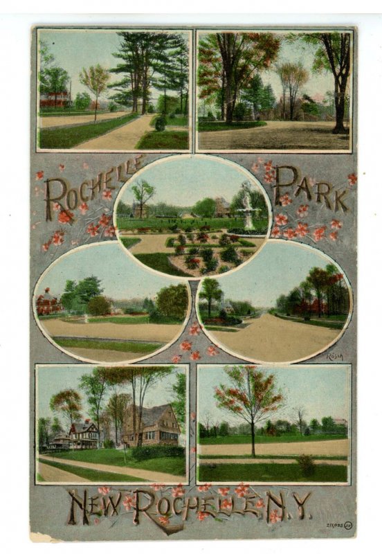 NY - New Rochelle. Rochelle Park Multi-View ca 1914